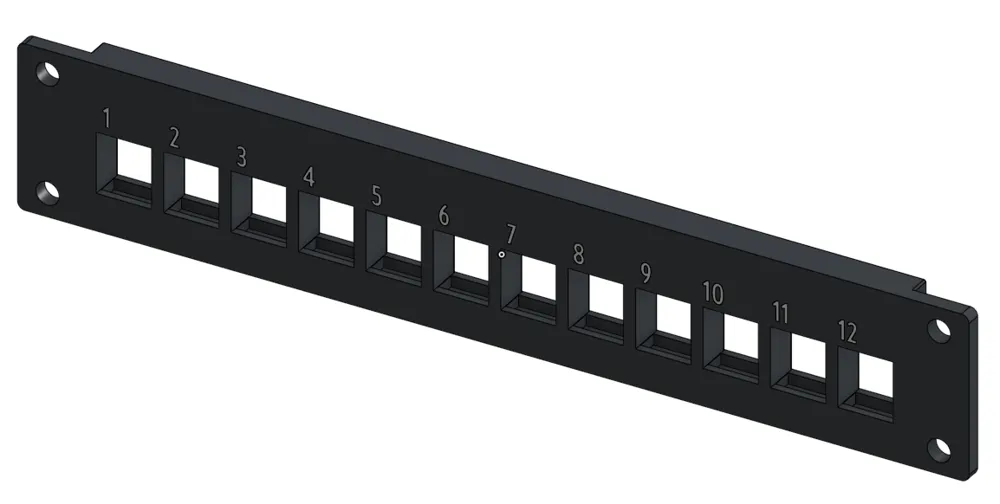 10in Server Rack Patch Panels 1u 12 Keystone Jacks - Free 3D Print ...
