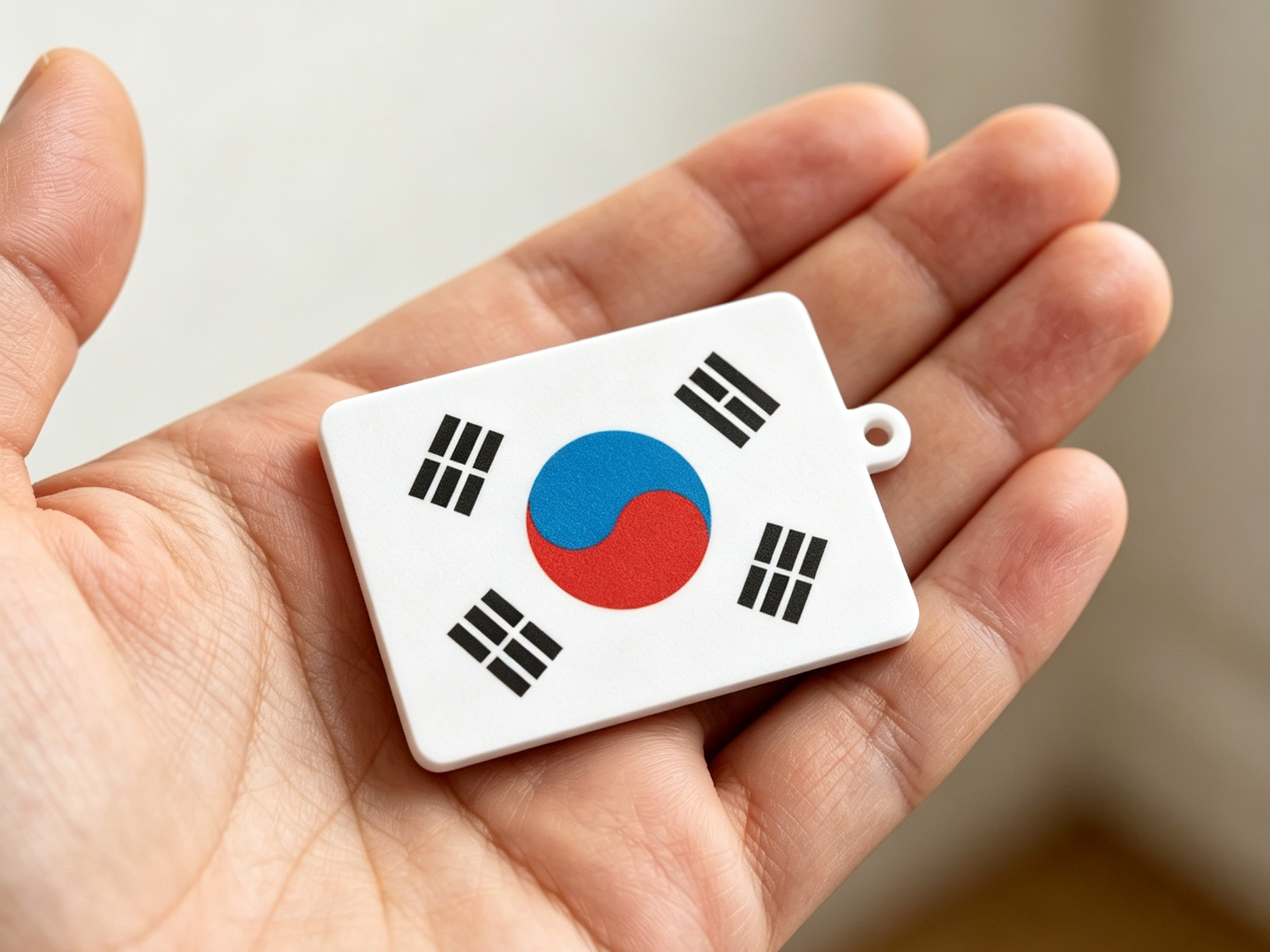 韩国国旗钥匙链钥匙扣-世界各国家国旗2026美加墨世界杯-男孩涂色玩具
