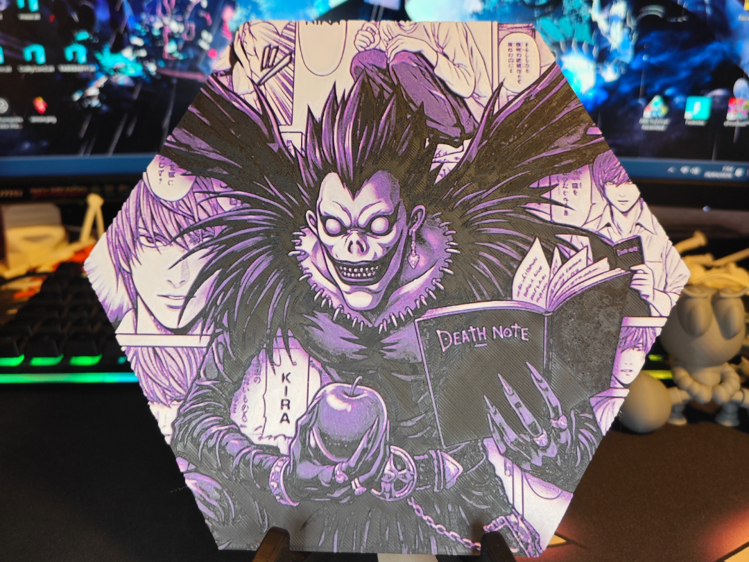 Hueforge Ryuk de Death Note en modo panal