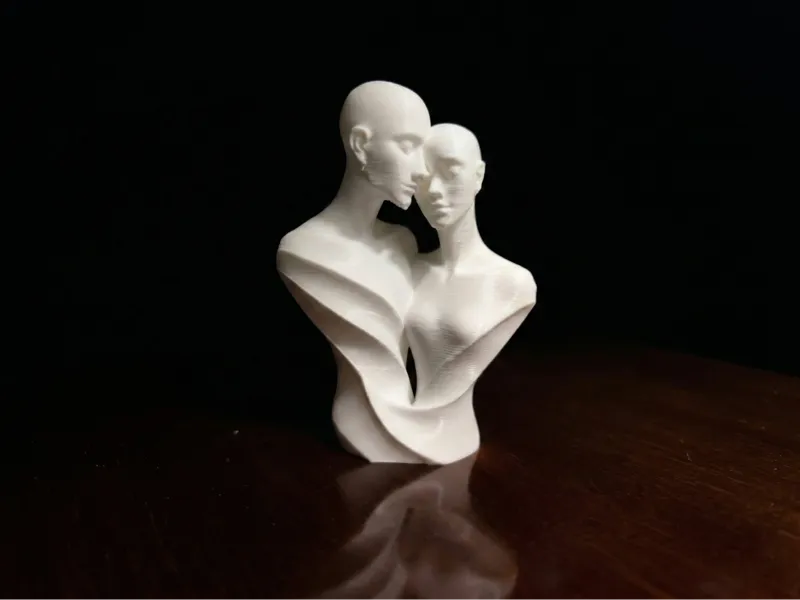 Eternal Bond: Minimalist Couple Sculpture