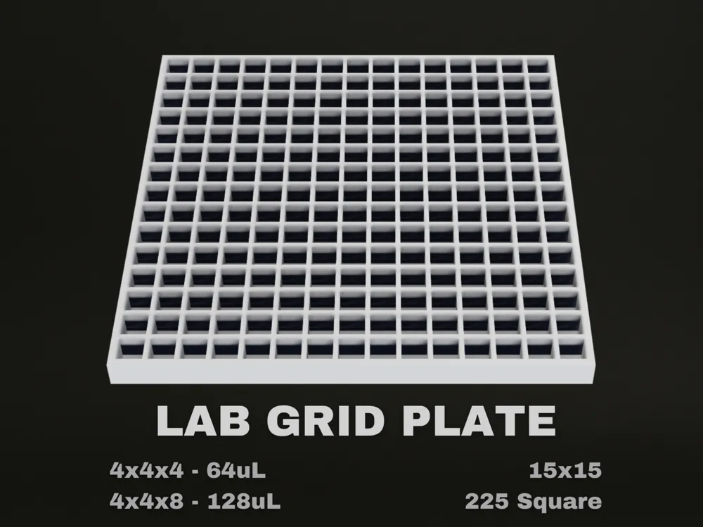Lab Grid Plate (64µL / 128µL) by Esseker - MakerWorld