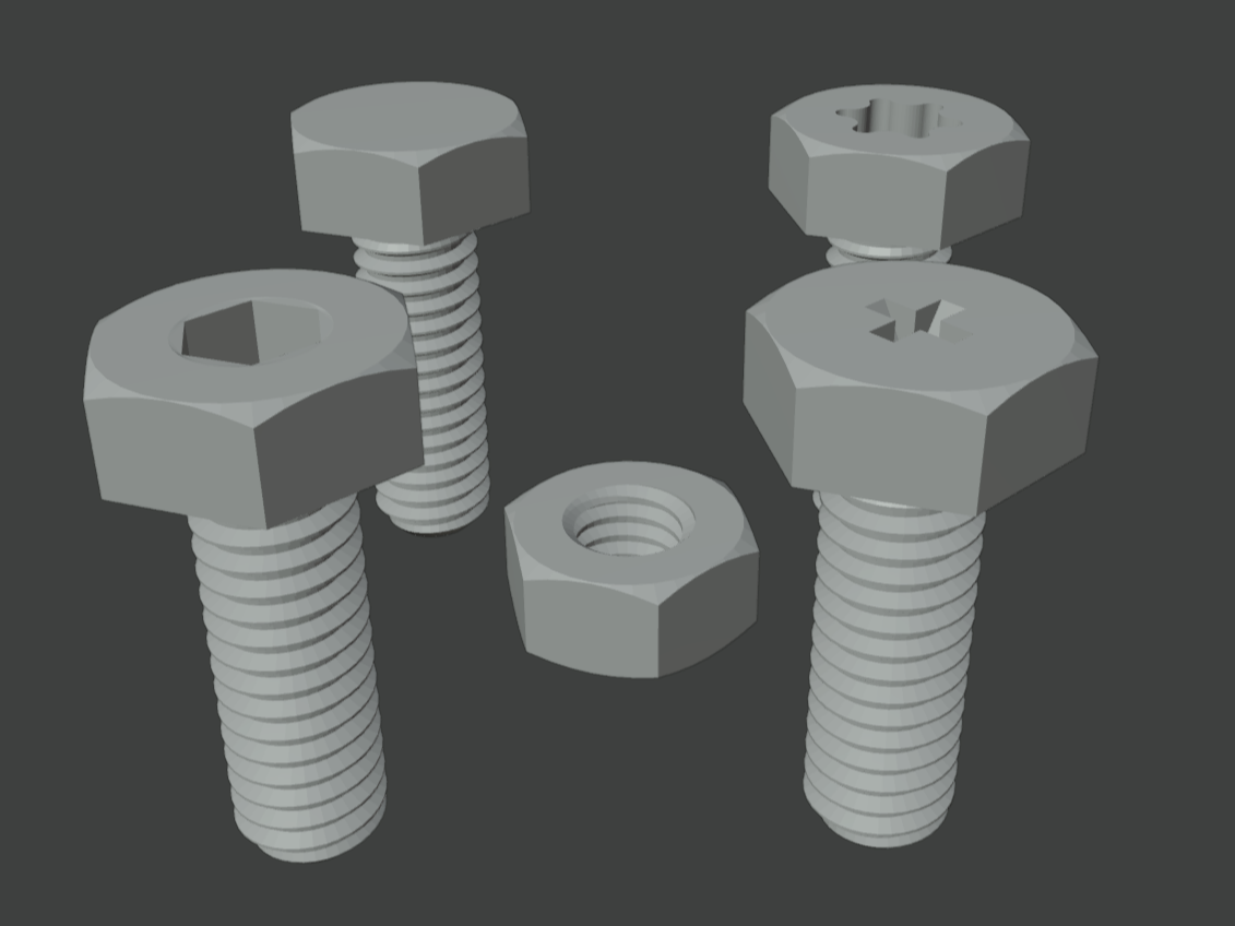Tornillo y Tuerca M4 x 15