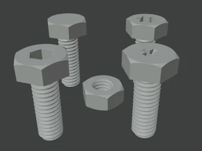 M4 x 15 Screw and Nut