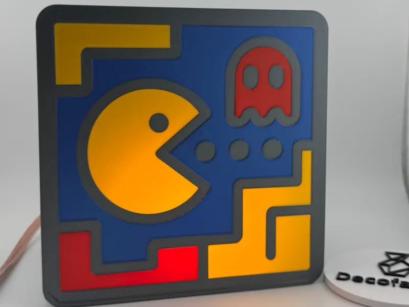 Lightbox Pac-Man – Lampe décorative rétro 3D