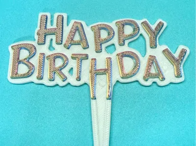 Happy Birthday Cake Topper