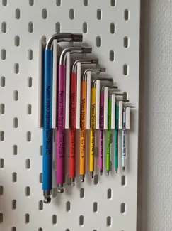 Ikea Skadis Wera keys magnetic mount