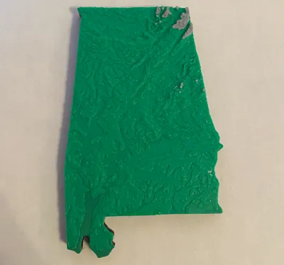 Alabama Topographical Map