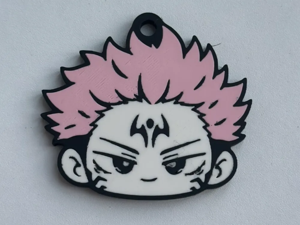 Ryomen Sukuna Cute Keychain - Free 3D Print Model - MakerWorld
