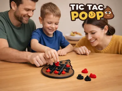 Tic Tac Poop | Funny 3D Printed Travel Game
