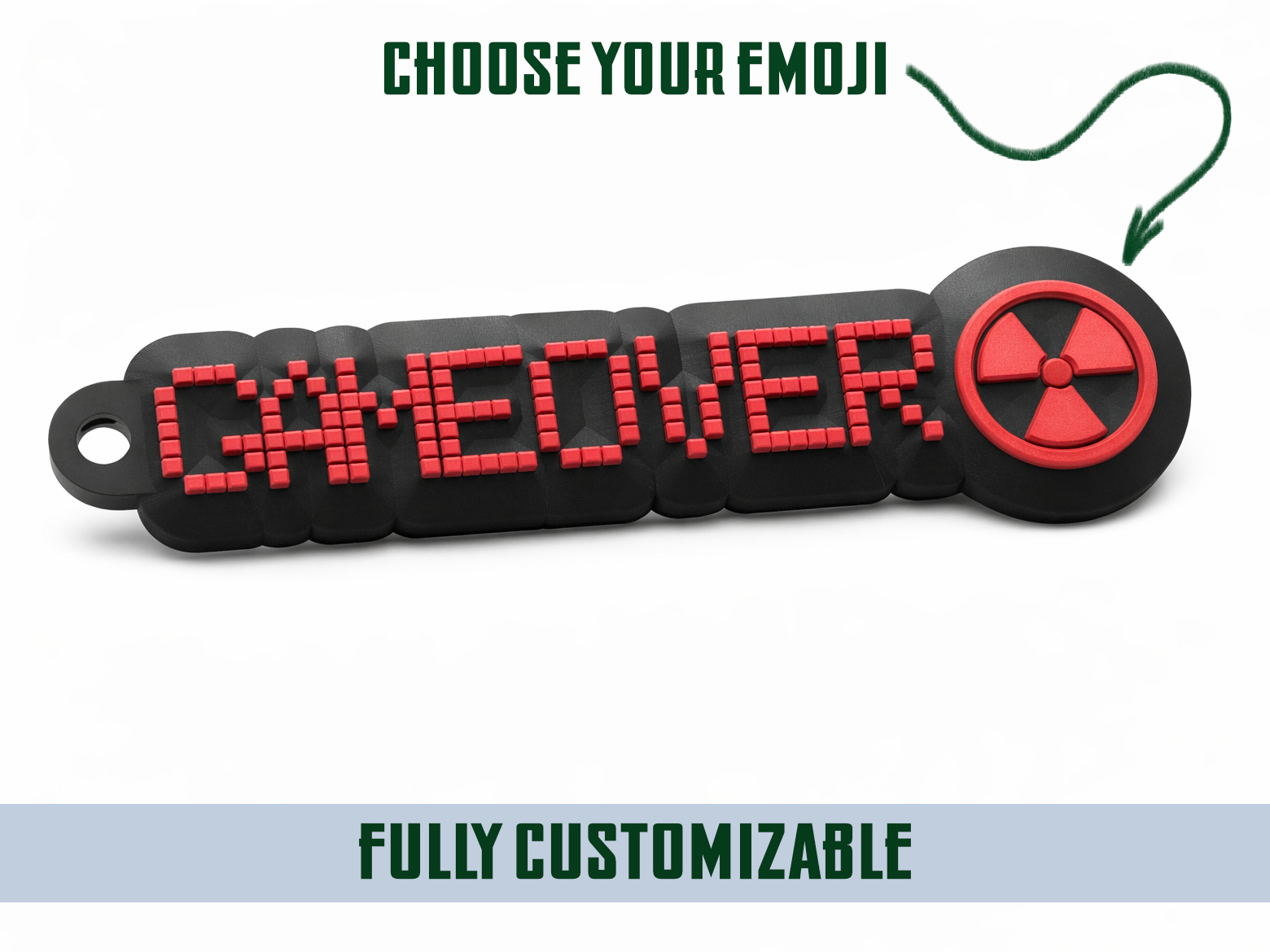 Customizable Keychain Text & Emoji