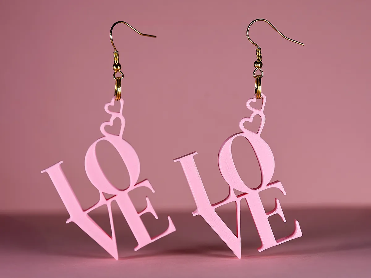 LOVE Earrings view 2