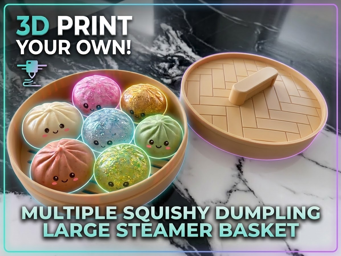 Squishy Dumpling Large Steamer Basket- 7 dumpling - 1