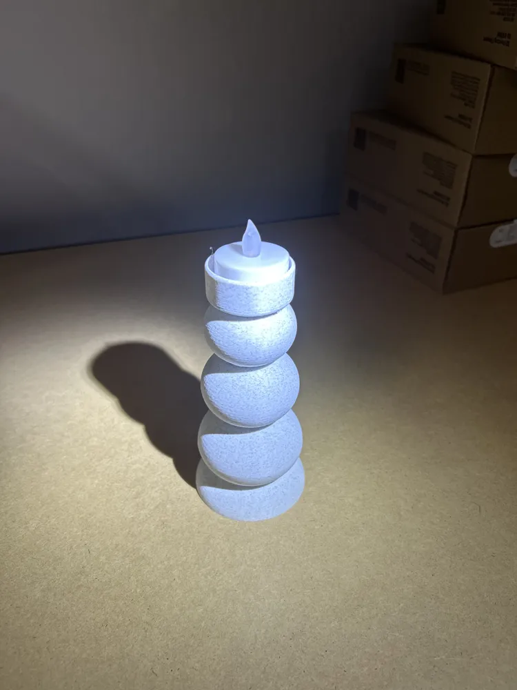 Modern tealight candle holder - Free 3D Print Model - MakerWorld