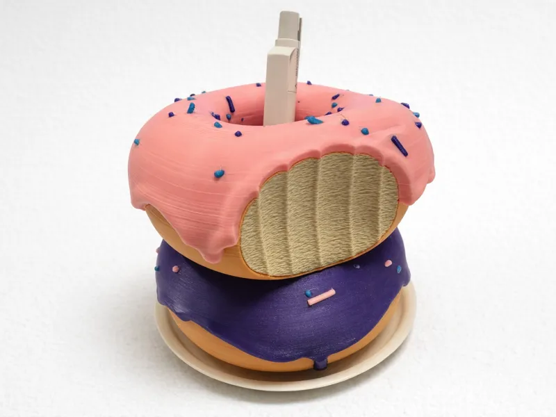 The bitten Donut Pencil Holder (plate included)