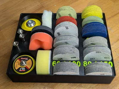 2 inch Hook and Loop Sanding Disk Gridfinity