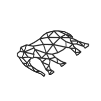 Éléphant origami low poly — déco murale — photo 3