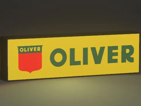 vintage oliver tractor sign 