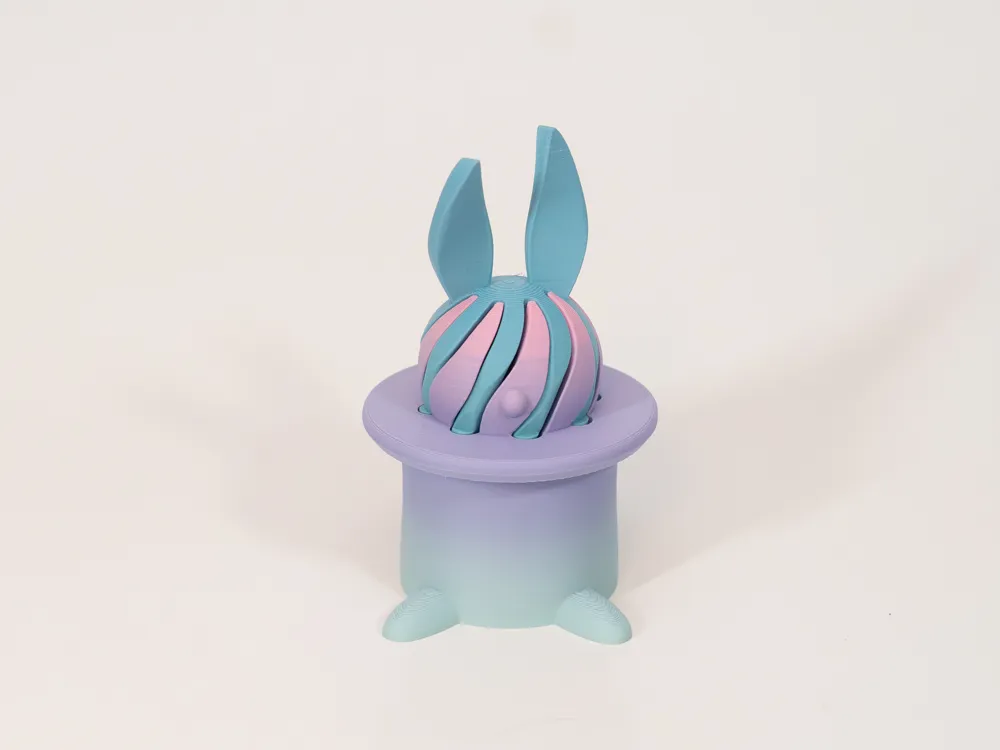 Top Hat Easter Bunny Passthrough Fidget - Free 3D Print Model - MakerWorld