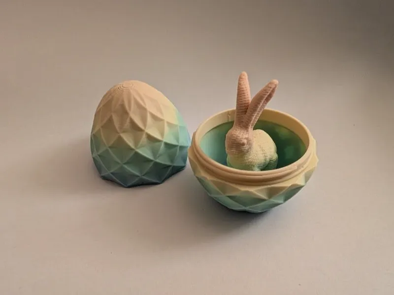 Threaded Twisty Dragon Egg with Bunny