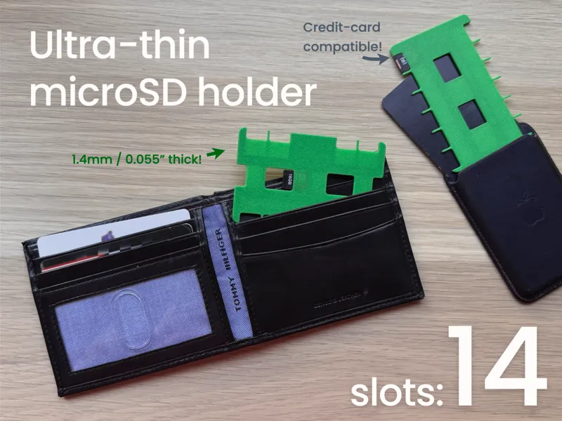 Ultra-thin microSD holder (wallet compatible!)