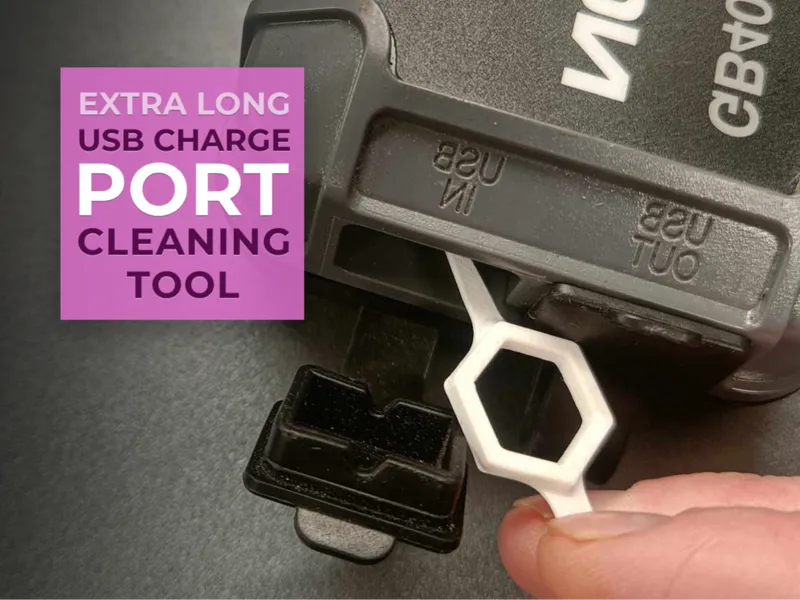Extra long USB Charge port cleaning tool
