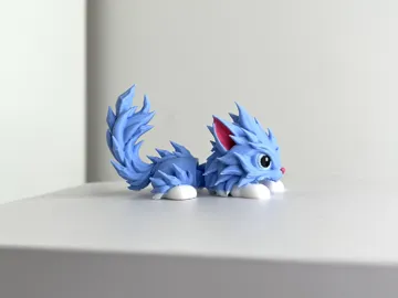 Modelo para impresión 3D: Ice cat flexi toy aritculated cat — vista de referencia 4