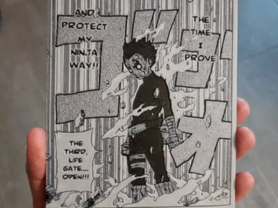 Rock Lee Manga Panel Hueforge