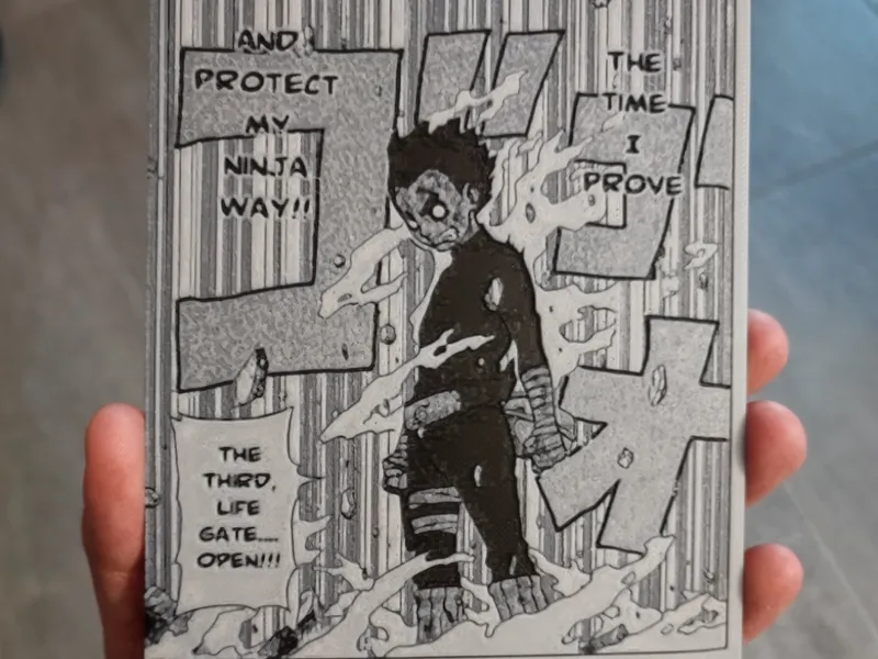 Rock Lee Manga Panel Hueforge