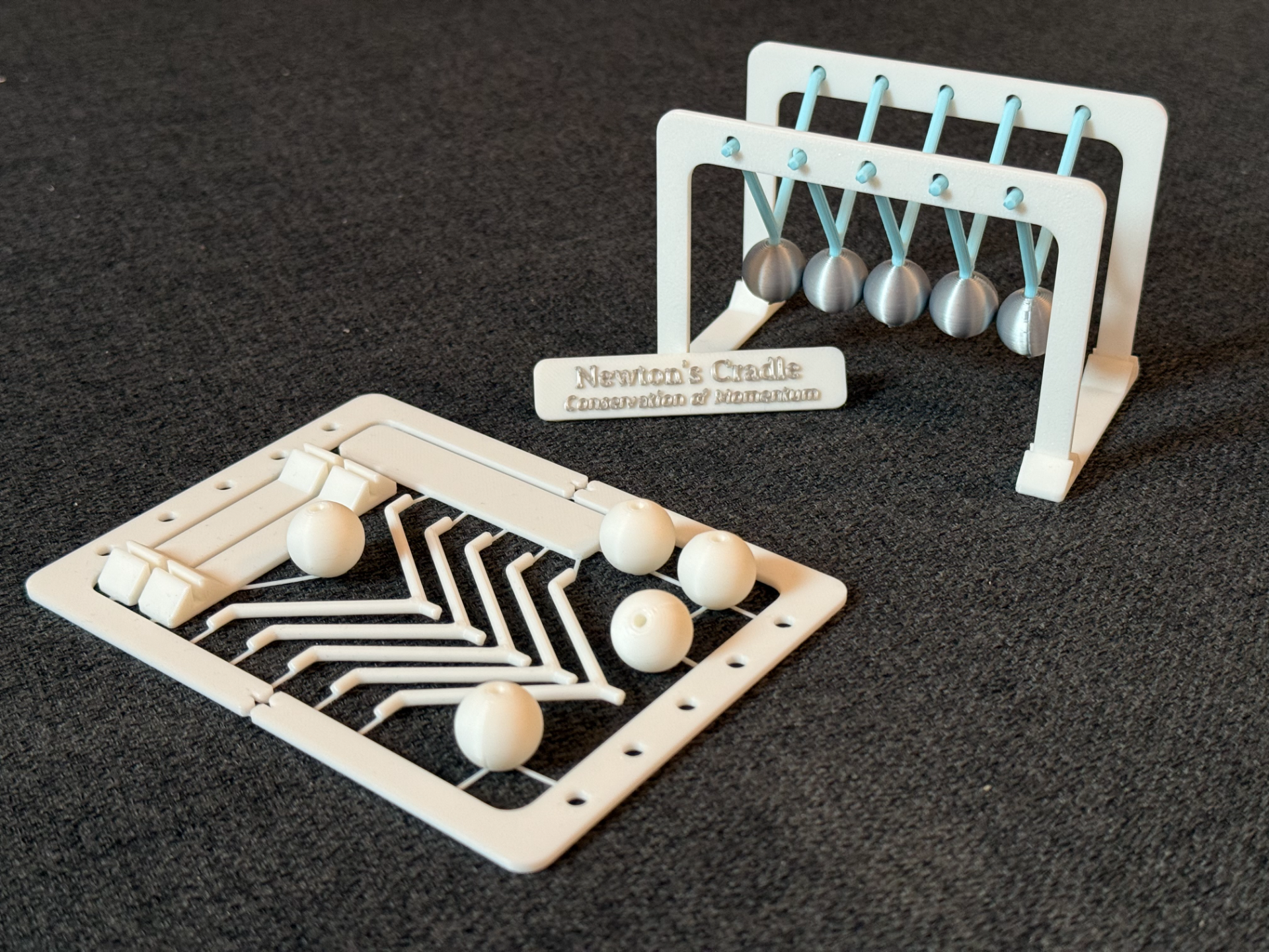 Newton's Cradle KitCard - 3D printed Physics & Astronomy, in stock in India