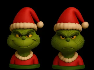 Grinch navideños contento y triste