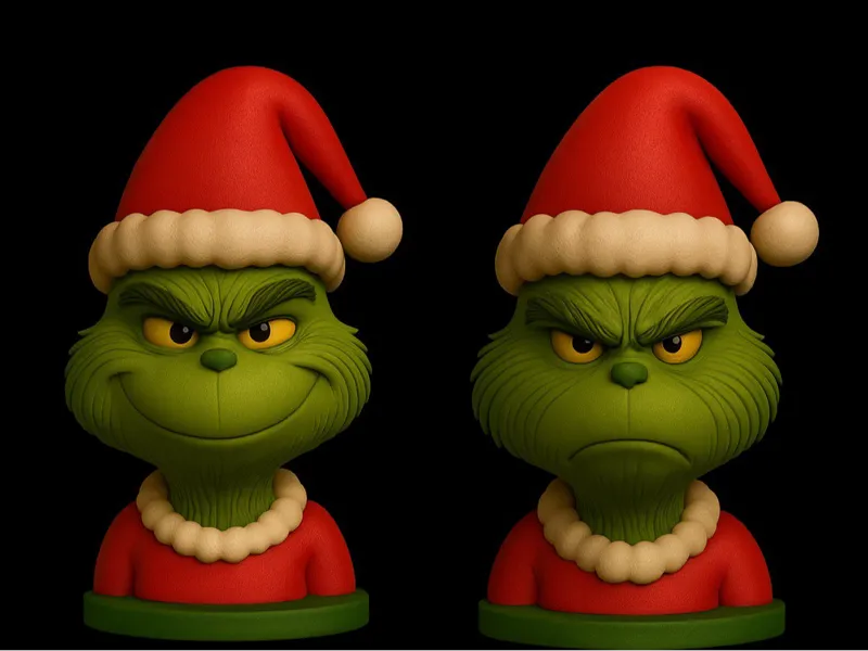 Grinch navideños contento y triste