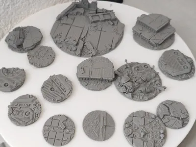 Destroyed imperial city base topper 40K