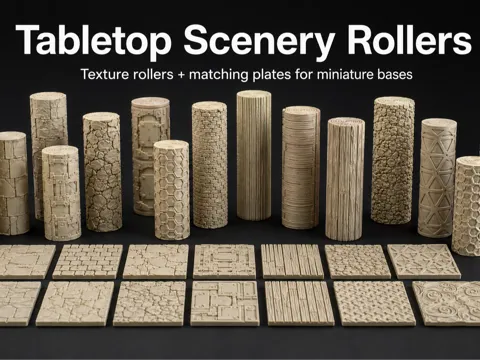 Escenografía en miniatura: Texture Rollers + Plates – Part 7/7 — referencia de MakerWorld