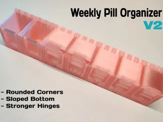 Weekly Pill Organizer V2 (Print in Place)