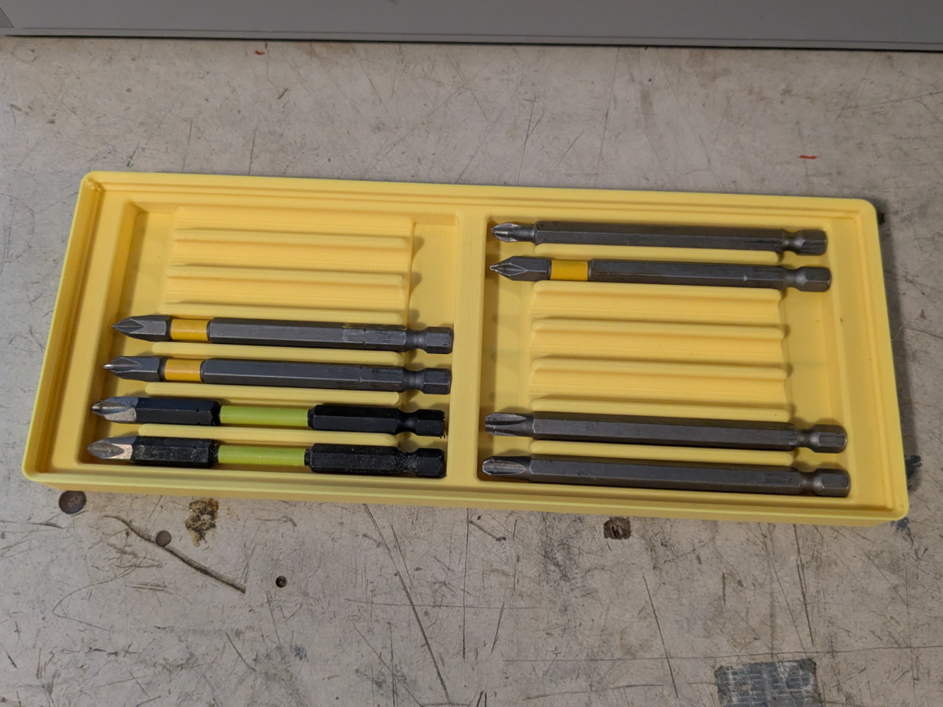 GridFinity 1/4" Hex bit holder 3.5" long 3 x 5 x 2