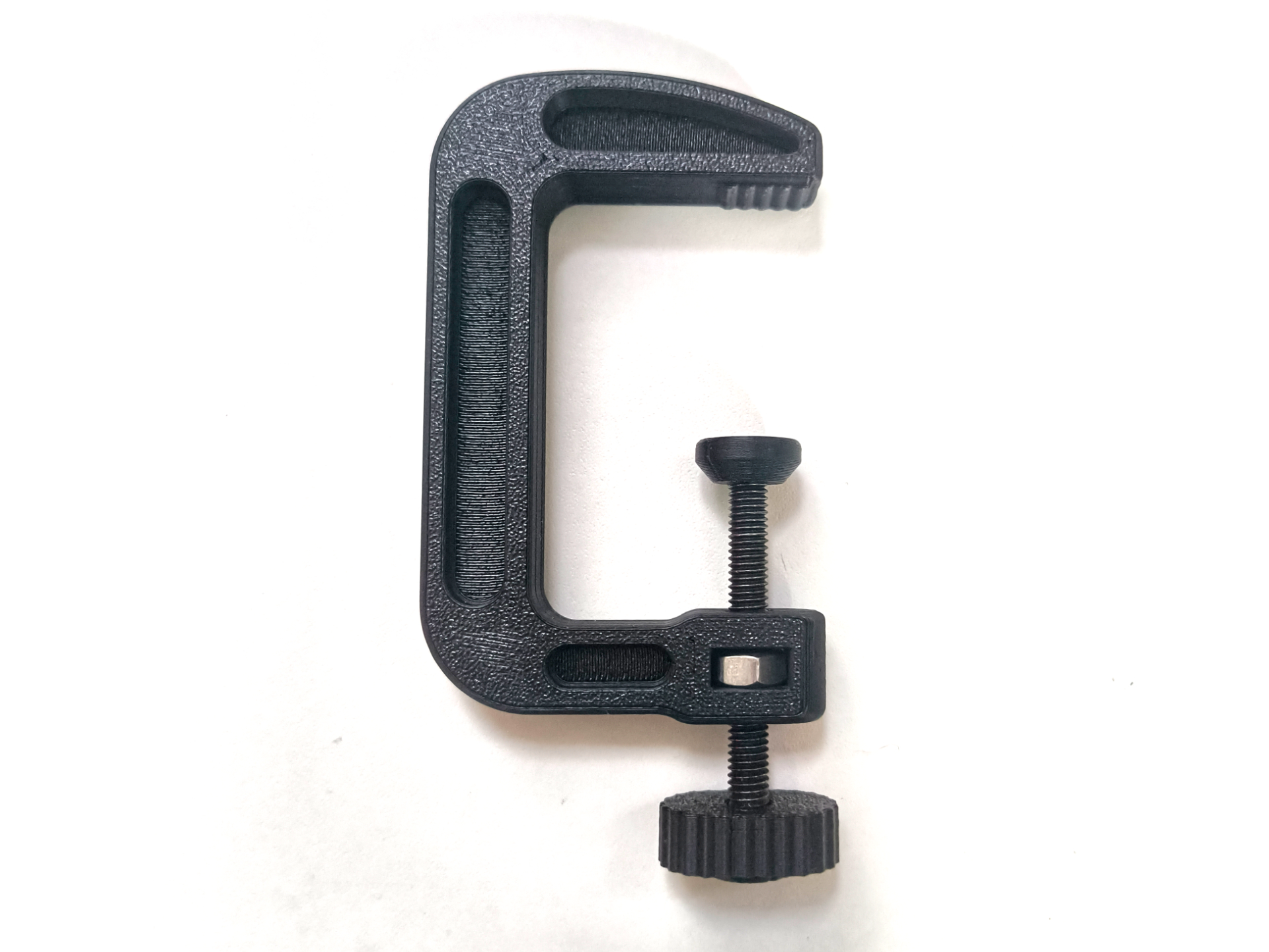 C-clamp with steel hex bolt and nut