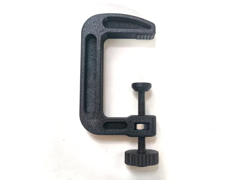 C-clamp with steel hex bolt and nut