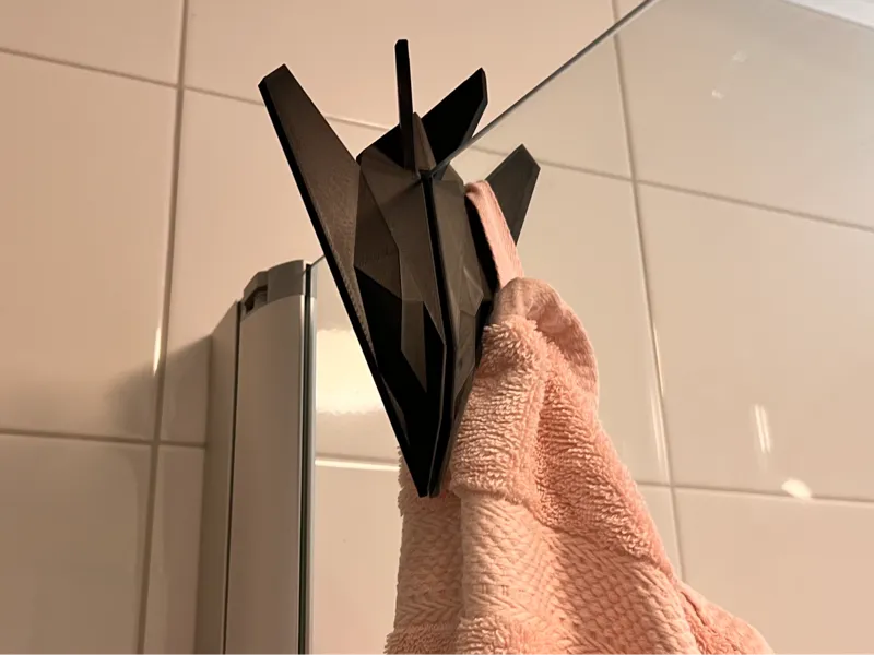 F-117 Night Hawk Shower Hook For Glass