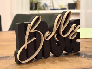 Deko Schrift Jingle Bells in 2 Farben
