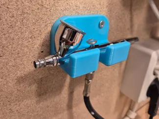 Wall mounted airbrush holder