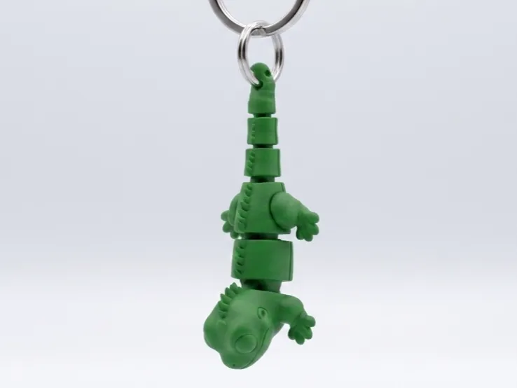 Flexi Iguana Keychain