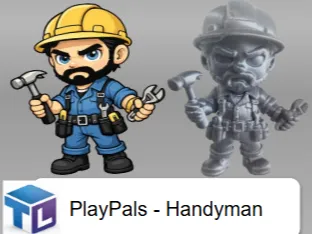 PlayPals - Chibi Handyman Character