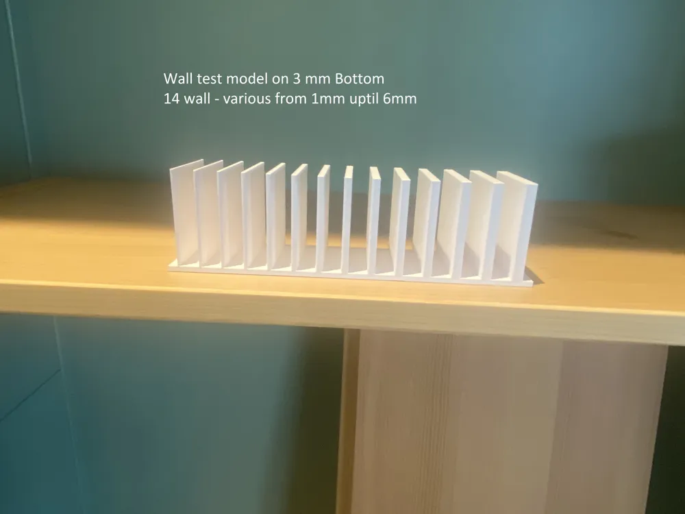 Test model - Different walls on 3 mm plate - Free 3D Print Model ...
