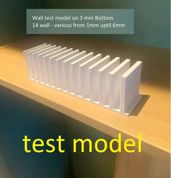 Test model - Different walls on 3 mm plate - Free 3D Print Model ...