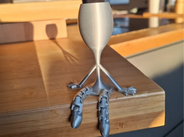 Verre à vin flexi articulé avec jambes