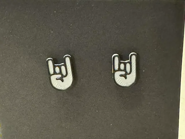 Rock n roll stud earrings
