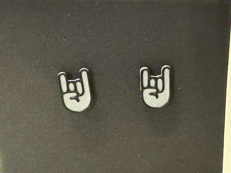 Rock n roll stud earrings