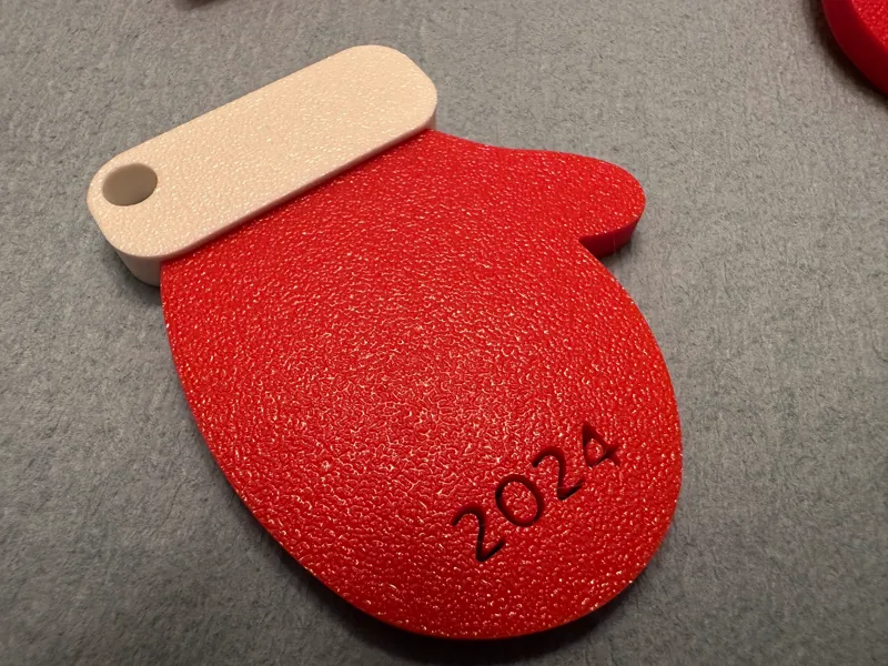 Santa Mitten Ornament