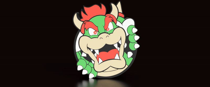 Bowser - Mario world light box lampe