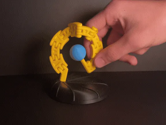 Fixed-Center Kinetic Sculpture | Floating Ball view 2